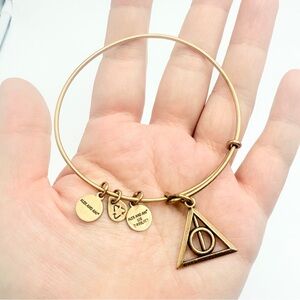 Alex and Ani Gold Harry Potter Deathly Hallows Charm Bracelet
